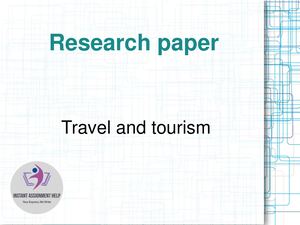 Research Paper On Travel And Tourism