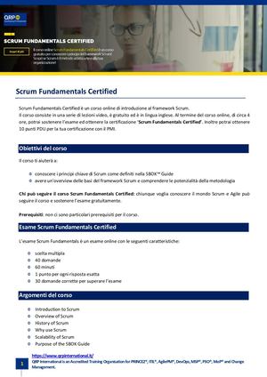 Scrum Fundamentals Certified