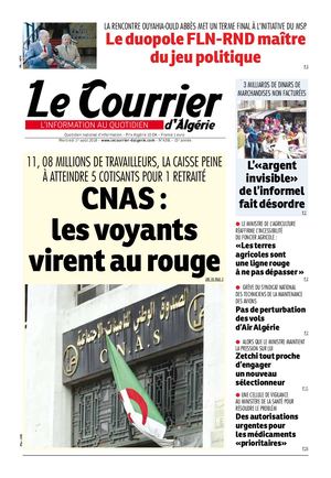 Le Courrier d'Algérie du mercredi 1er août 2018
