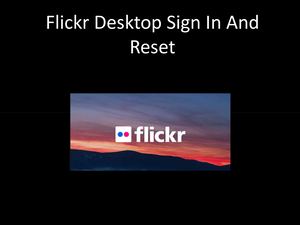 Flickr Desktop Sign In And Reset