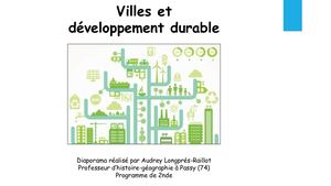 4 Villes Et Développement Durable