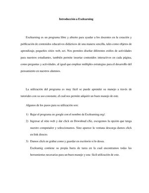 Introducción A Exelearning