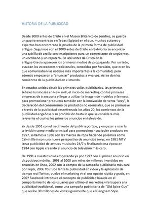 Historia De La Publicidad