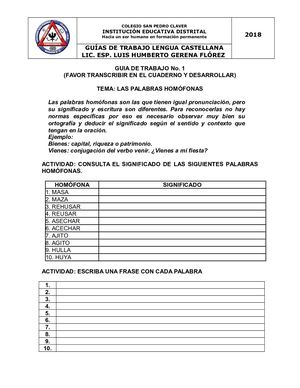 Guia De Trabajo No 1 Y 2