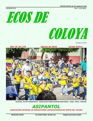 Ecos De Coloya No 173, Agosto De 2018