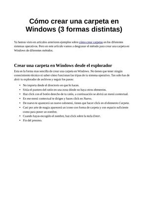 Cómo Crear Una Carpeta En Windows