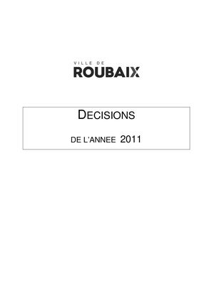 Decisions 2011