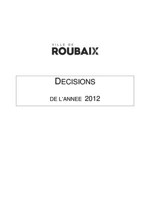 Decisions 2012