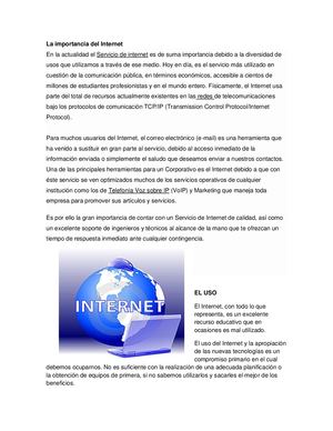 La Importancia Del Internet Wendy