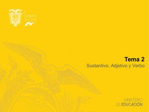 Tema 2 Sustantivo, Adjetivo, Verbo