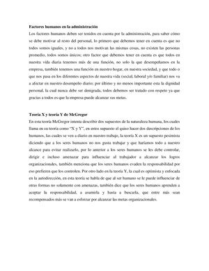 Factores humanos, motivación y liderazgo