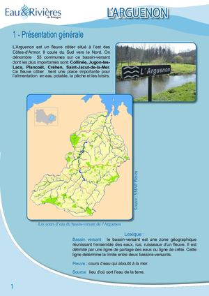 Fiche Pédagogique Arguenon - Eau & Rivières De Bretagne