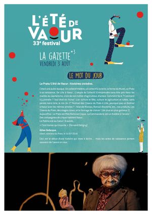Festival L'été de Vaour 2018 - Gazette #3