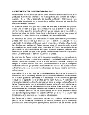 Problemática Del Conocimiento Político