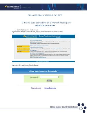 Guía General Cambio De Clave