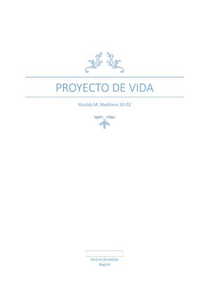 Proyecto De Vida Bellas Artes
