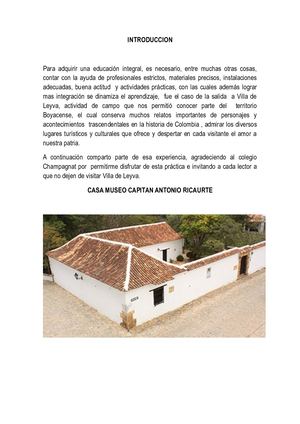 Trabajo Villa De Leyva