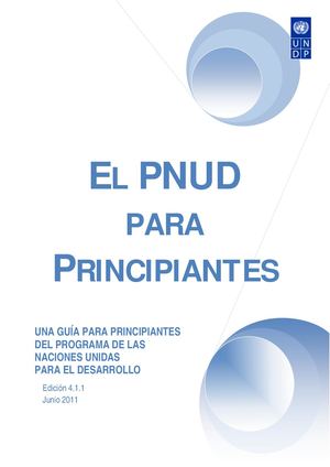 PNUD PARA PRINCIPIANTES