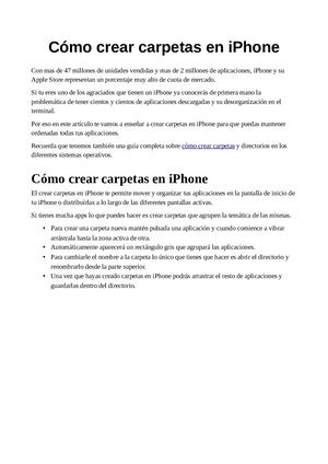 Cómo Crear Carpetas En I Phone