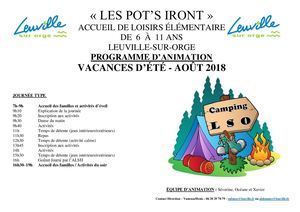 Programme Des Vacances Aout 2018 Alsh Elem Ev F