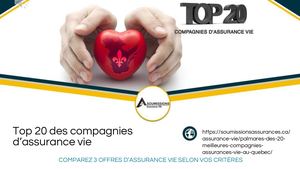 Top 20 des compagnies d'assurance vie au Québec