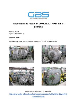 Inspection And Repair On LUFKIN 2DYRPE8 IIIB III Gearbox