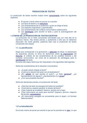 Producción De Textos