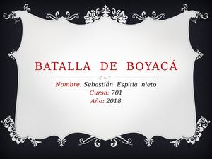 Batalla De Boyacá