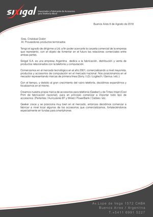 Presntación Sixigal