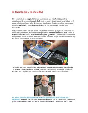 Tecnologia Y Sociedad De Saith Rodriguez