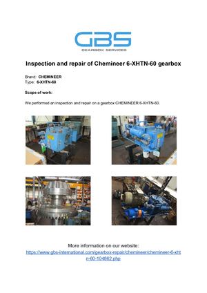 Inspection And Repair Of Chemineer 6 XHTN 60 Gearbox