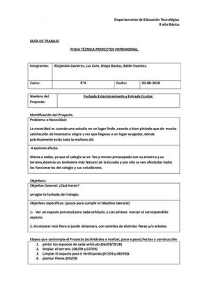U3 Clase 19 Guía 11 Ficha Técnica