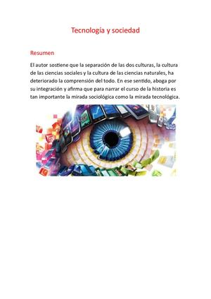 Tecnología Y Sociedad