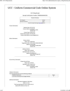 20180810000002526 Lien Filed On Wells Fargo Home Mortgage 081018