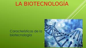 La Biotecnología