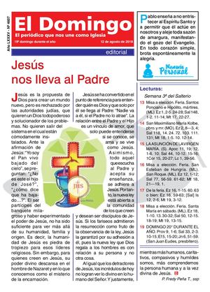 Hoja Dominical Agosto 12 De 2018