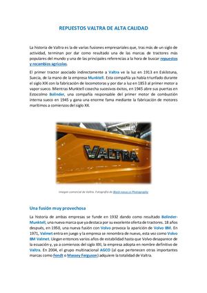 Repuestos Valtra De Alta Calidad