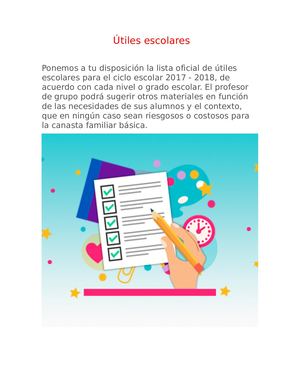 ÚTiles Escolares