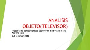 Analisis Objeto(televisor)