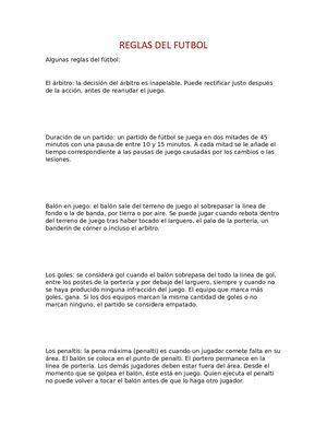 REGLAS DE LOS DEPORTES