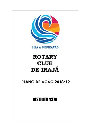 Plano De Ação Rotary Club de Irajá 2018 19