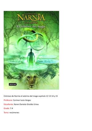 Cronicas De Narnia 12 13 14 15 Karen Daniela Giraldo Urrea 7 4
