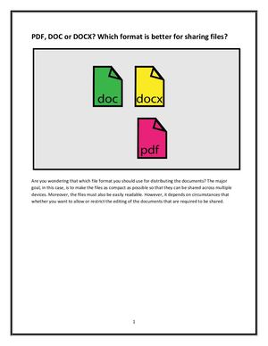 Pdf, Doc Or Docx Which Format Is Better For Sharing Files
