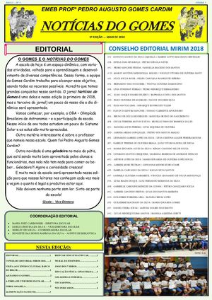 Noticias Do Gomes 3ª Edição 2018