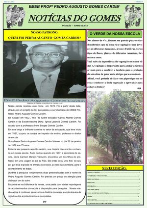 Notícias Do Gomes 4ª Edição 2018