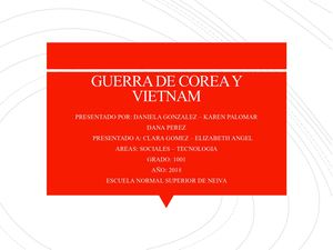 Guerra De Corea Vietnam