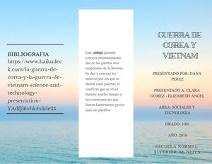 Folleto: Guerra de Corea y Vietnam