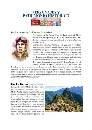 Personajes Y Patrimonio Histórico