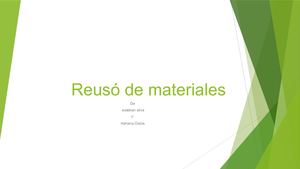 Reusó De Materiales