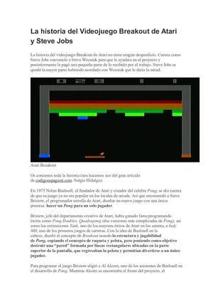La Historia Del Videojuego Breakout De Atari Y Steve Jobs